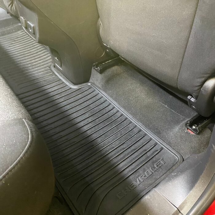 cleaned back seat floor mat area