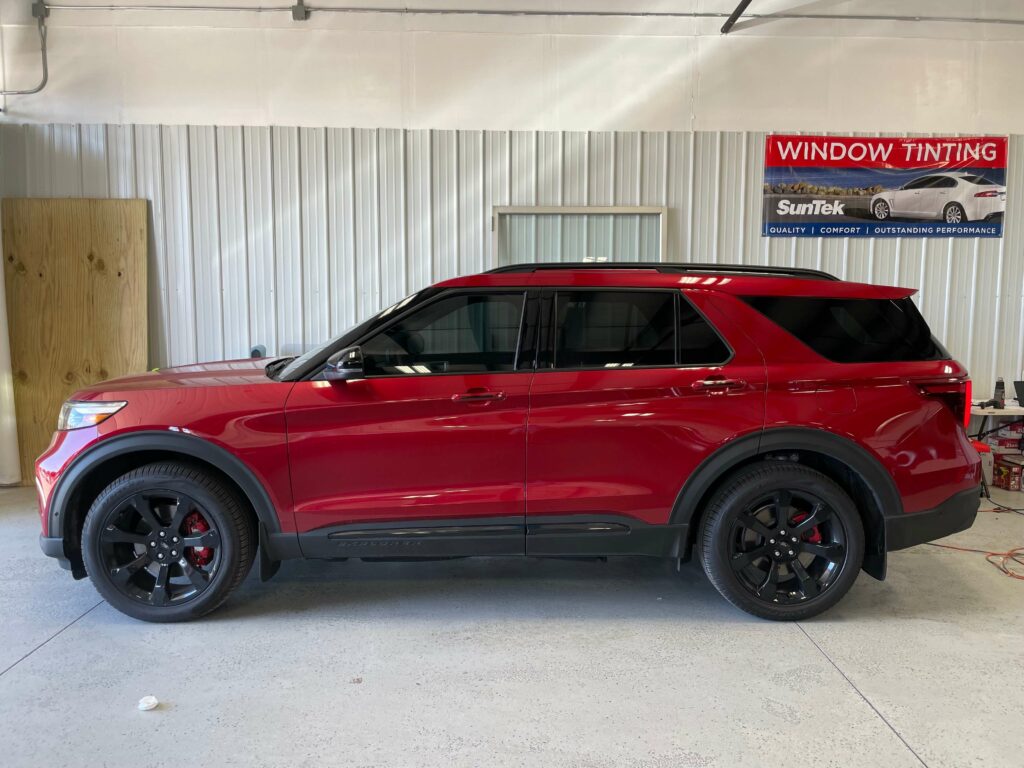 mobile tint of a red SUV